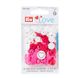 Prym Love Hart Color snaps 12.4mm, rood/wit/roze