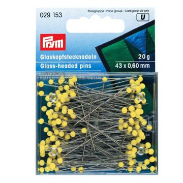 Prym 20g gele glaskopspelden 