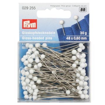 Prym 30g witte glaskopspelden