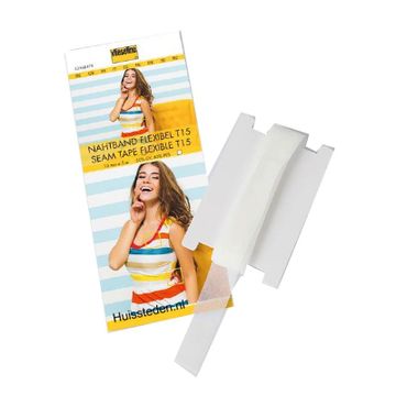 Naadband T15 elastisch opstrijkbaar, wit