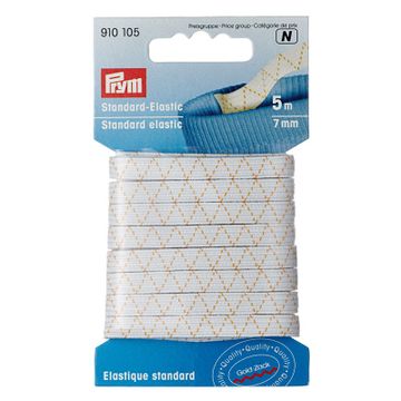 Prym Standaard elastiek, wit 7mm