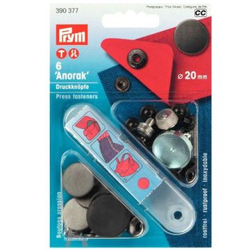 Prym drukknopen, gebronsd mat Ø20mm