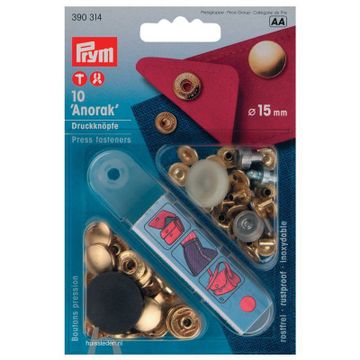 Prym drukknopen, goudkleurig Ø15mm