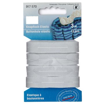 Prym Knoopsgaten elastiek, wit 12mm