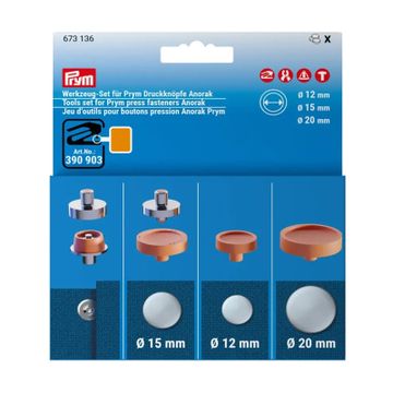 Prym Gereedschapset drukknopen Anorak 12+15+20mm 
