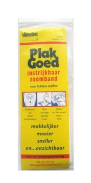 Vlieseline plakgoed, zoomband