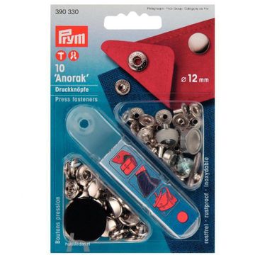 Prym drukknopen, zilver Ø12mm