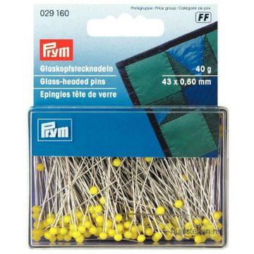 Prym 40g gele glaskopspelden