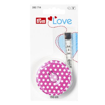 Prym Love Rolcentimeter in roze/wit