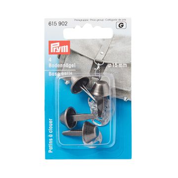 Prym Bodemnagels voor tassen, oudzilver